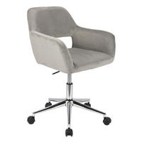 SCHREIBTISCHSTUHL JILL Grau - Grau, Textil (56/85/42cm) - SVITA