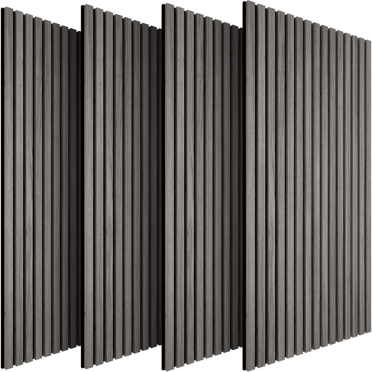 AKUSTIKPANEELE 4er Set Sonic Wall,je 60 x 120 x 2,1 cm, Größe flexibel anpassbar,Eiche hellgrau - Eichefarben/Hellgrau, Holz (60/120/120cm) - tectake