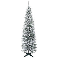 WEIHNACHTSBÄUME 55/55/180 cm weiß-grün aus Kunststoff ohne Beleuchtung - Weiß, Kunststoff (180cm) - OKWISH