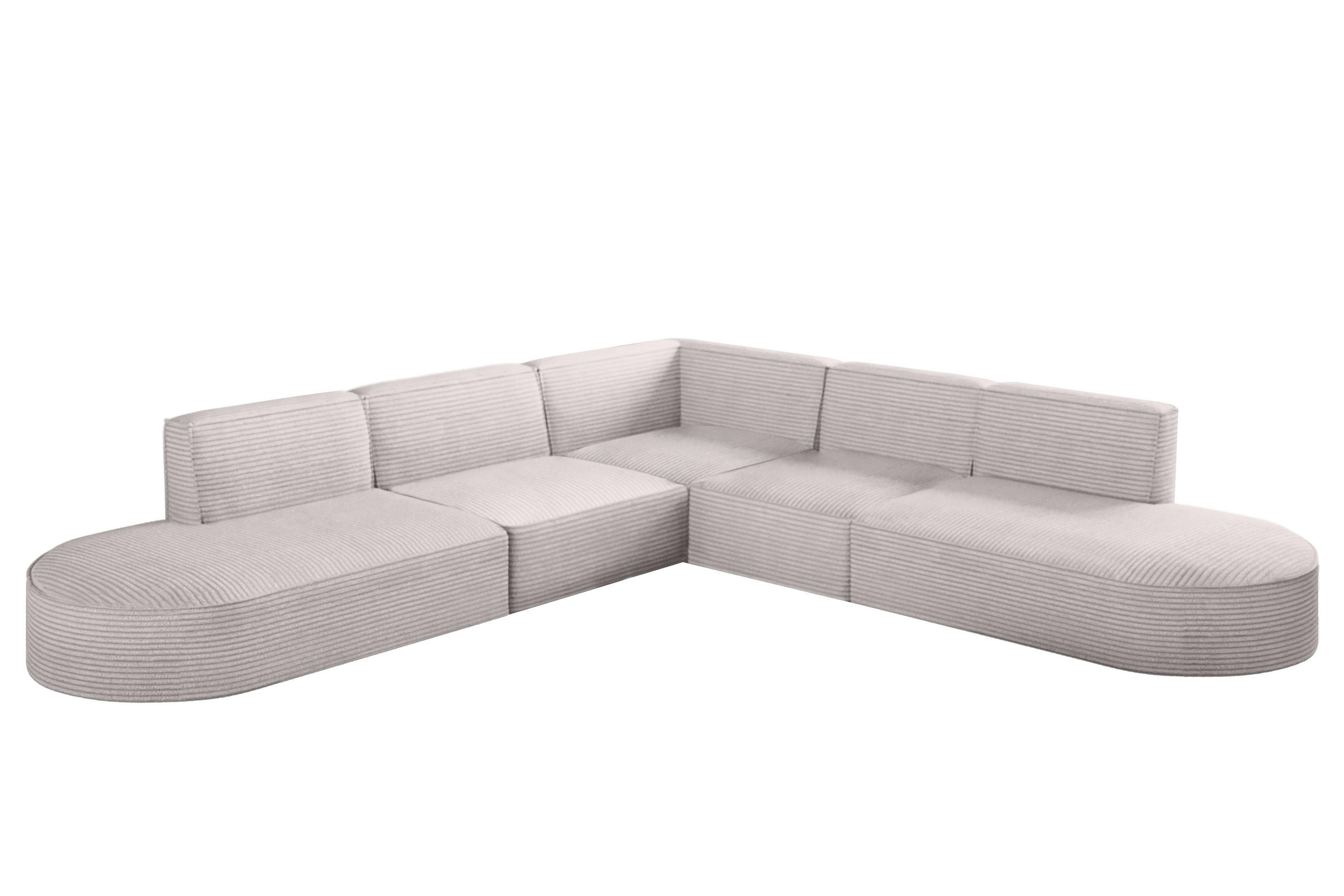 ECKSOFA Designer Corner MODENA stoff Poso, viele Farben Ecru - Ecru, Holzwerkstoff (285/285cm) - Kaiser Möbel