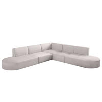 ECKSOFA Designer Corner MODENA stoff Poso, viele Farben Ecru - Ecru, Holzwerkstoff (285/285cm) - Kaiser Möbel
