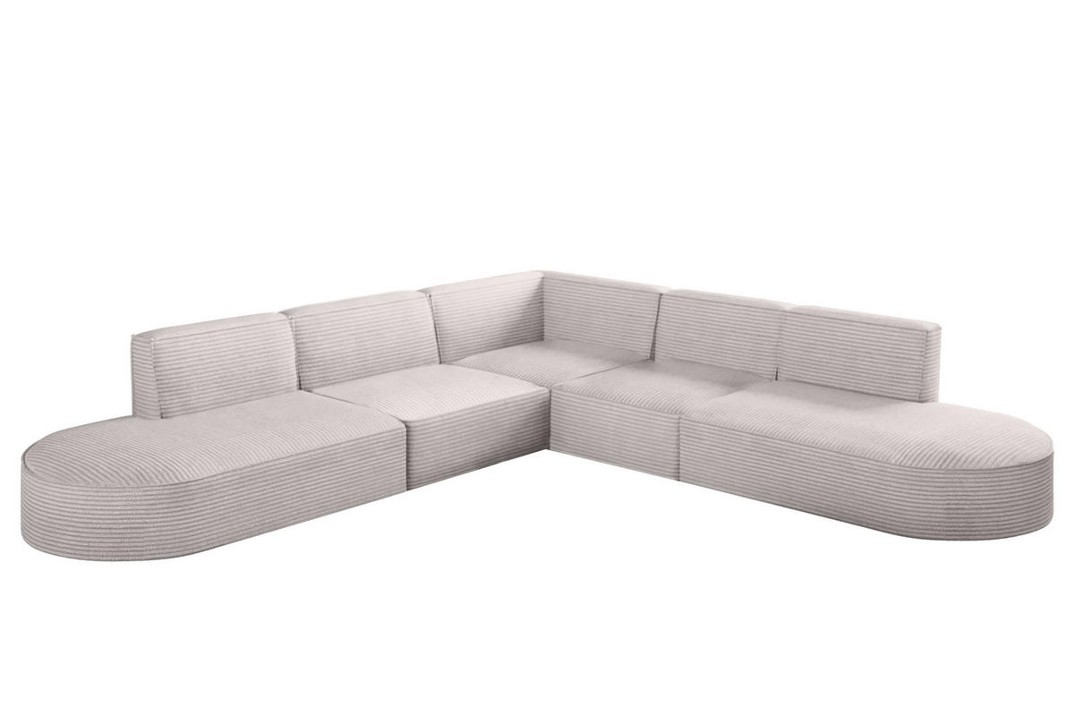 ECKSOFA Designer Corner MODENA stoff Poso, viele Farben Ecru - Ecru, Holzwerkstoff (285/285cm) - Kaiser Möbel