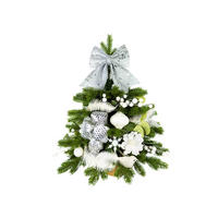 LAALU WEIHNACHTSBAUM geschmückt künstlich WHITE MELODY II 60 cm mit LED-Beleuchtung IN FLOWER - Silberfarben/Weiß, Kunststoff (60cm) - LAALU