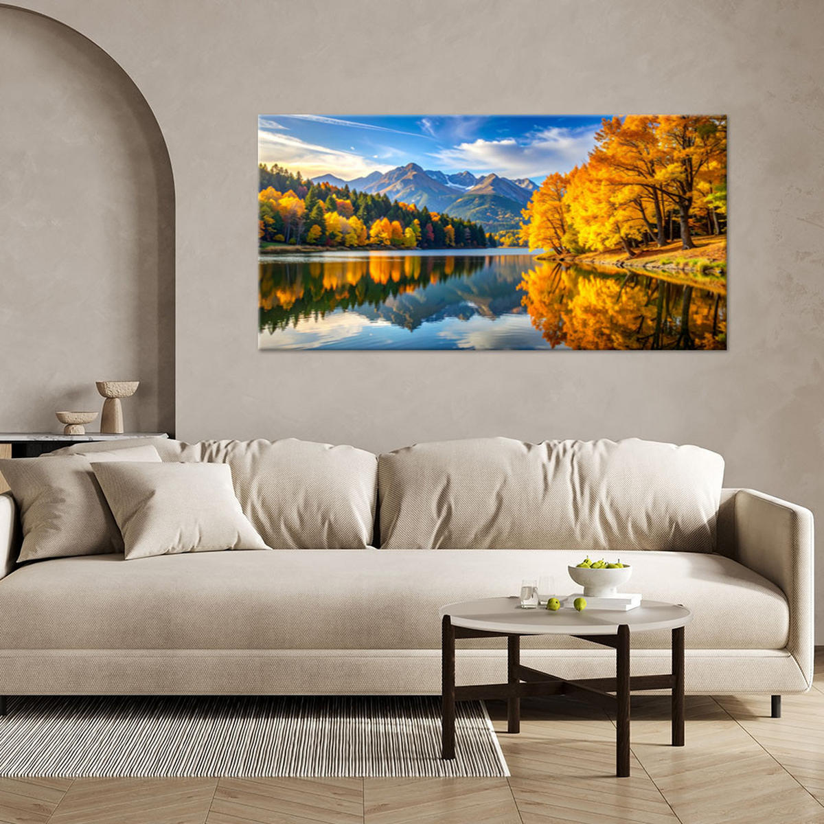 LEINWANDBILD Landschaften 120x60cm - Gelb, Textil (120/60cm) - Feeby