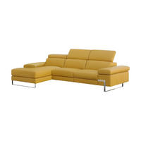 ECKSOFA Lete Echtleder Senfgelb - Gelb, Leder/Metall (232/160cm)