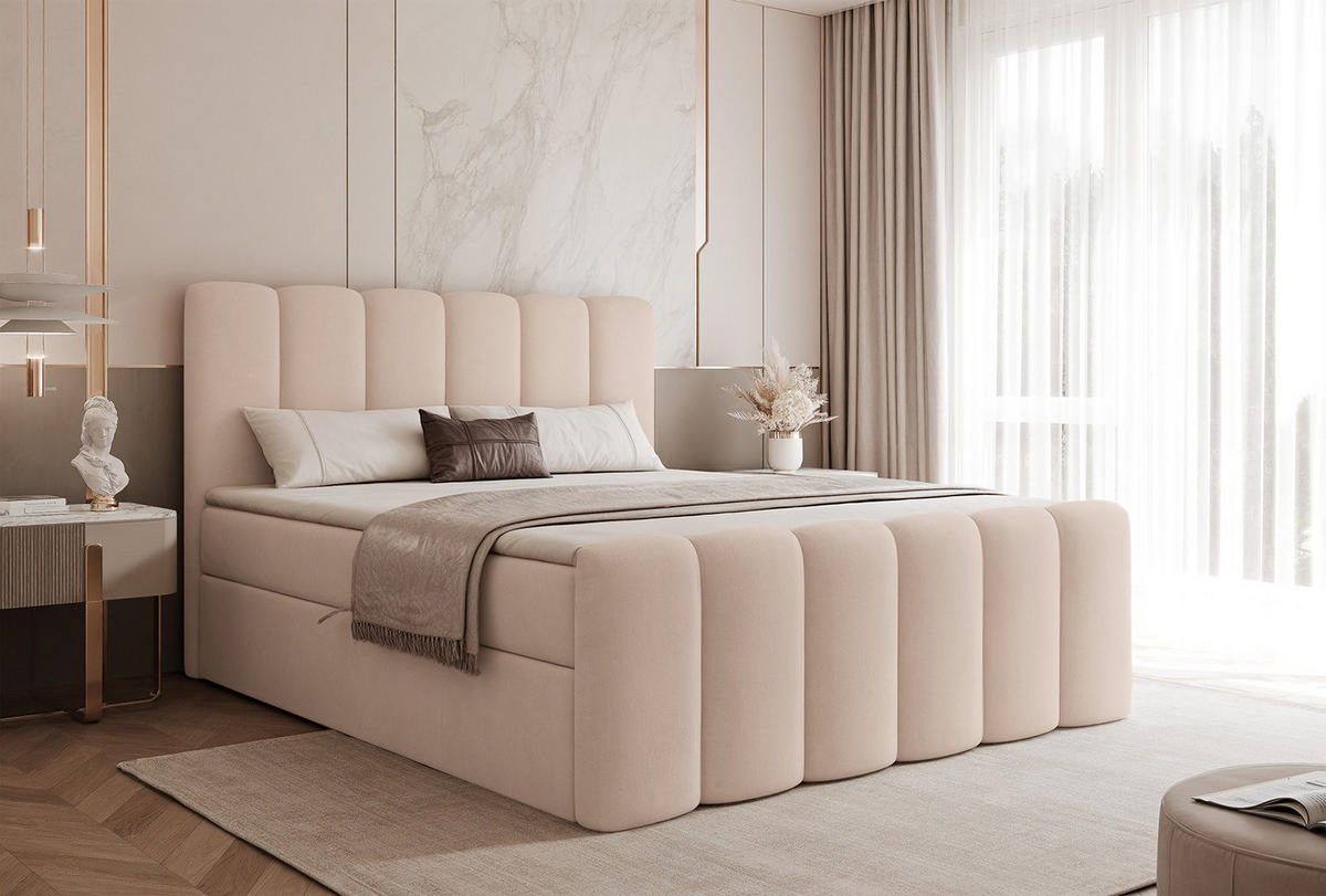 BOXBETT Perrone 120x200 cm, Hellrosa - Hellrosa, Textil (120/200cm) - Fedve