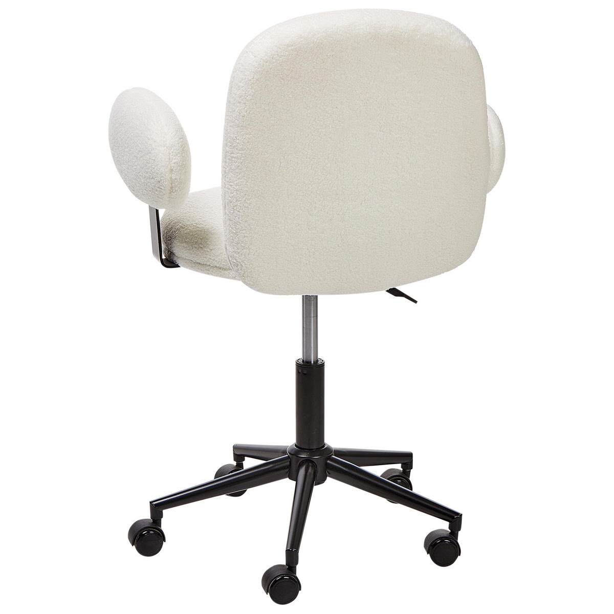 SCHREIBTISCHSTUHL Cremeweiß Moraga - Schwarz/Weiß, Textil (58/80/58cm) - Beliani