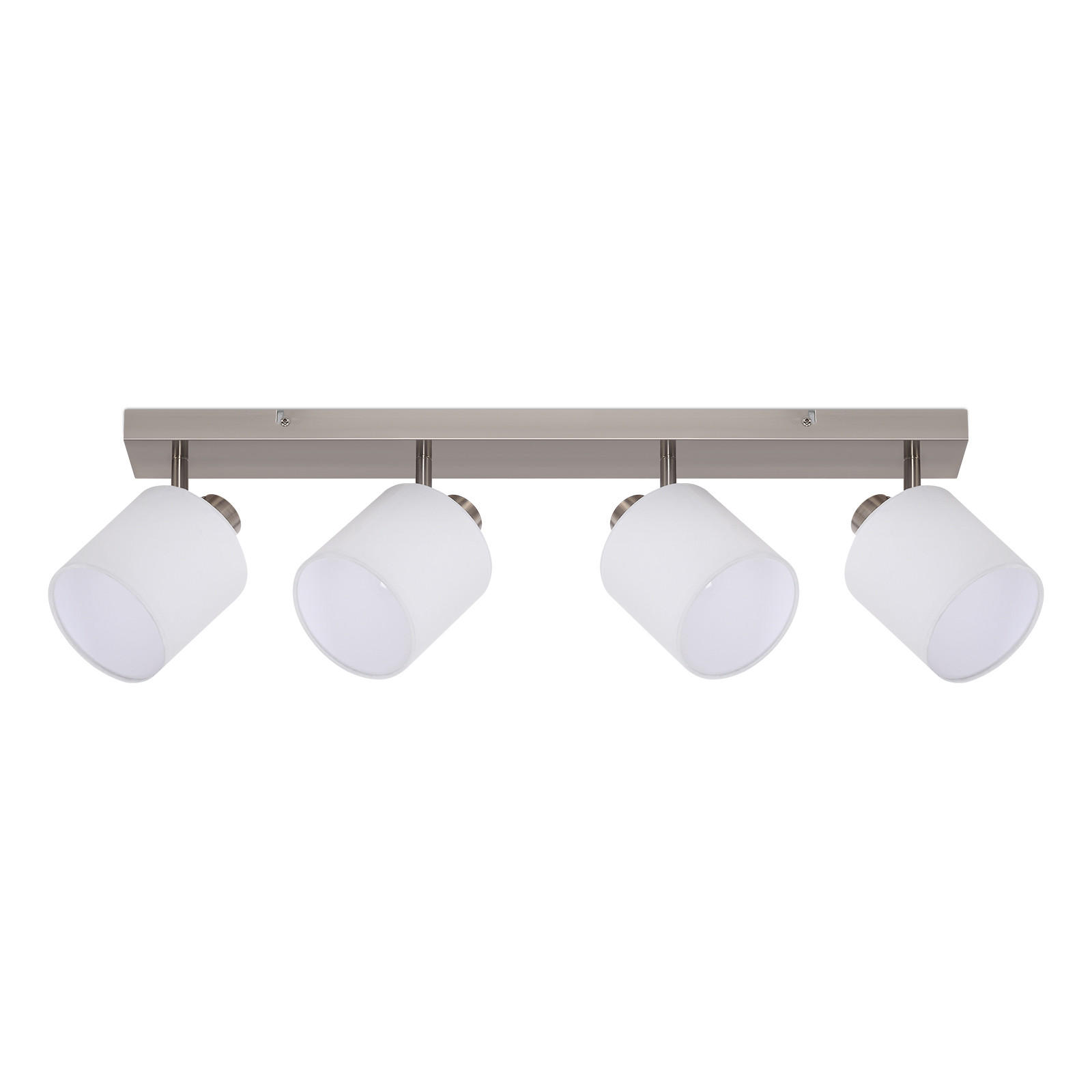 DECKENSTRAHLER 16/13/67.5cm Sand Nickel Farbe 1 Flamme - Silberfarben, Metall (16/13/67.5cm) - ZMH