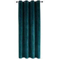 VORHANG Ösen Samt 140/145 cm petrol - Petrol, Textil (140/145cm) - TiborTex