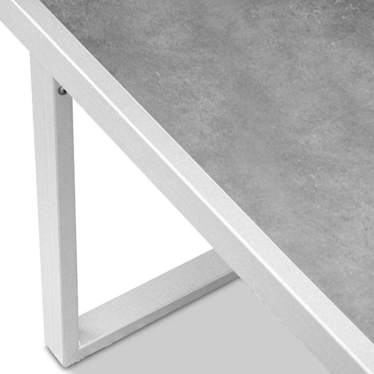 GARTENTISCH FRENA ,Weiß - Weiß, Keramik/Metall (65/118/45cm) - KONSIMO®