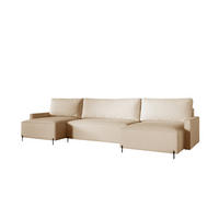 WOHNLANDSCHAFT Braga - Creme, Holzwerkstoff/Textil (372/80/153cm) - Fun Möbel