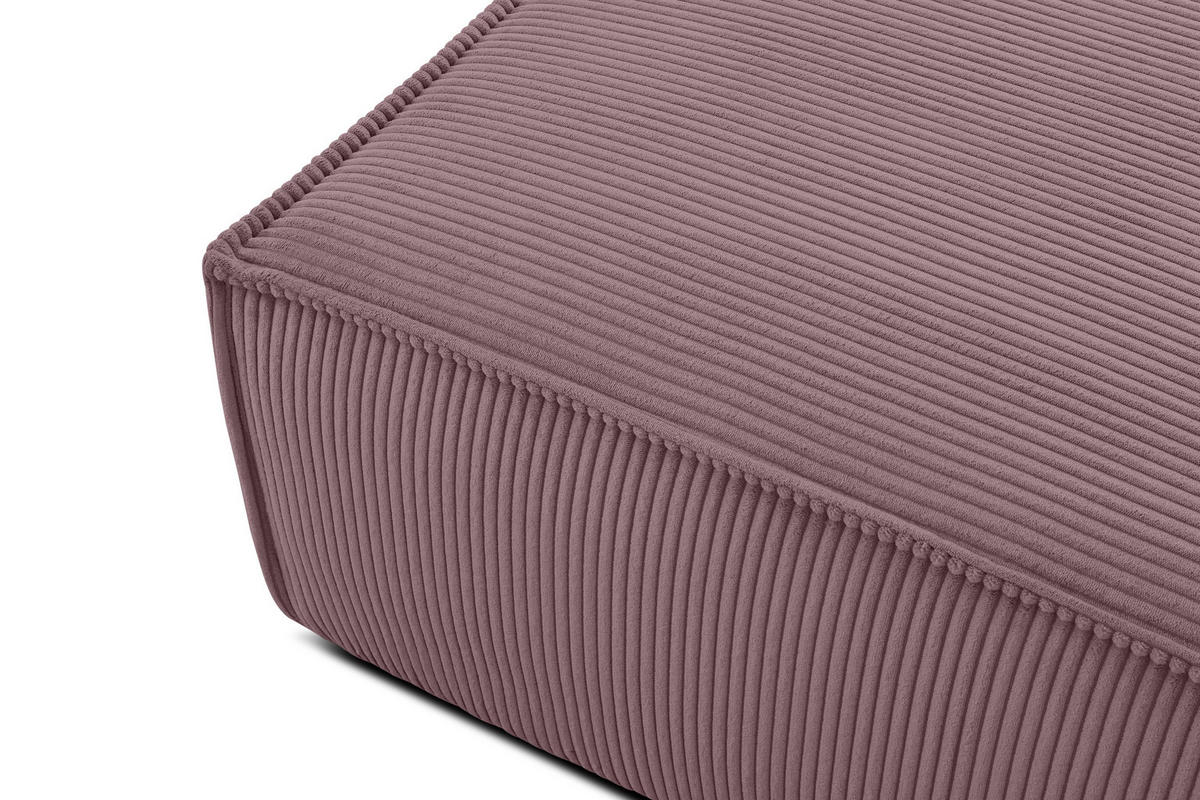 SITZPOUF NAPI gefederte Sitzfläche, hellviolett - Violett/Schwarz, Textil (83/45/83cm) - KONSIMO®
