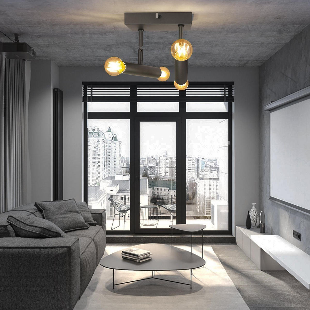 DECKENLEUCHTE Dogge 15/15/15 cm - Schwarz, Metall (15/15/15cm) - Nettlife