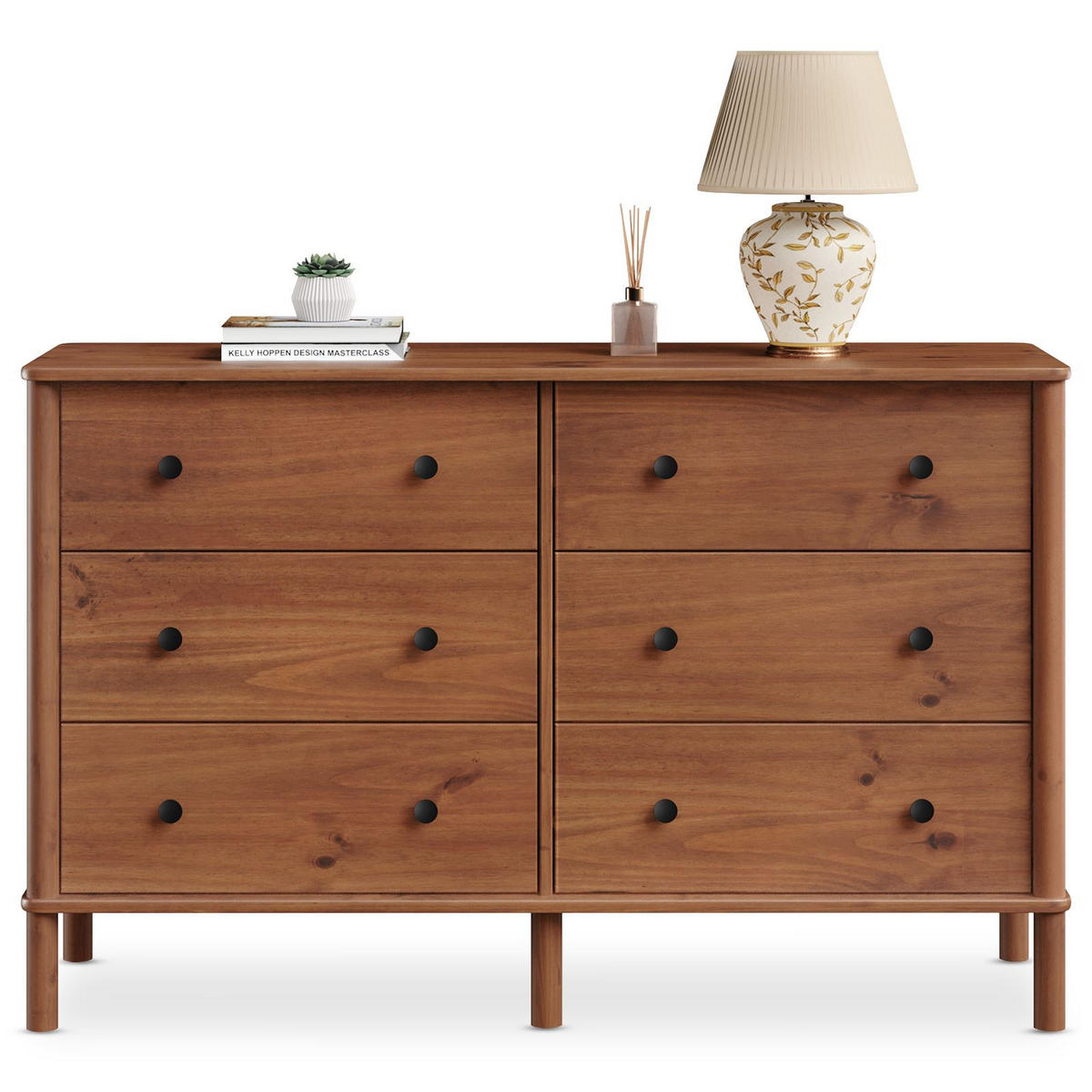 KOMMODE APOANA - Kastanienfarben, Holz (132/83/40cm) - IDIMEX