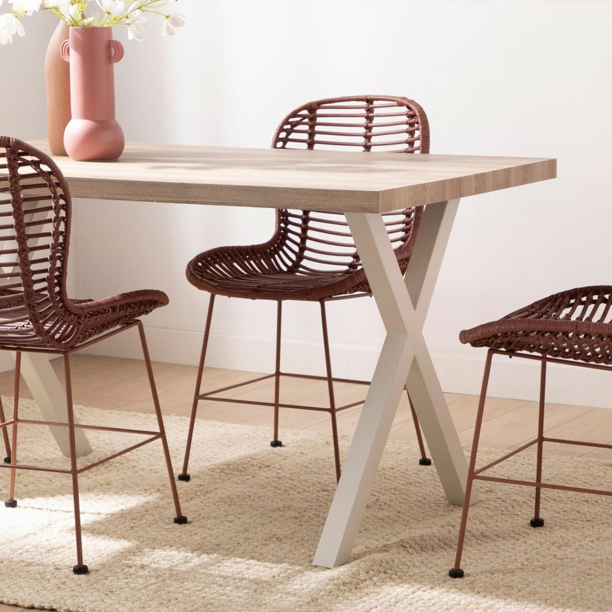 ESSTISCH Parks Weiß 135 cm x 75 cm - Weiß, Holzwerkstoff (80/135/75cm)