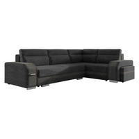 ECKSOFA Assan, Seite: Rechts - Chromfarben/Dunkelgrau, Holz/Kunststoff (305/205cm) - MIRJAN24