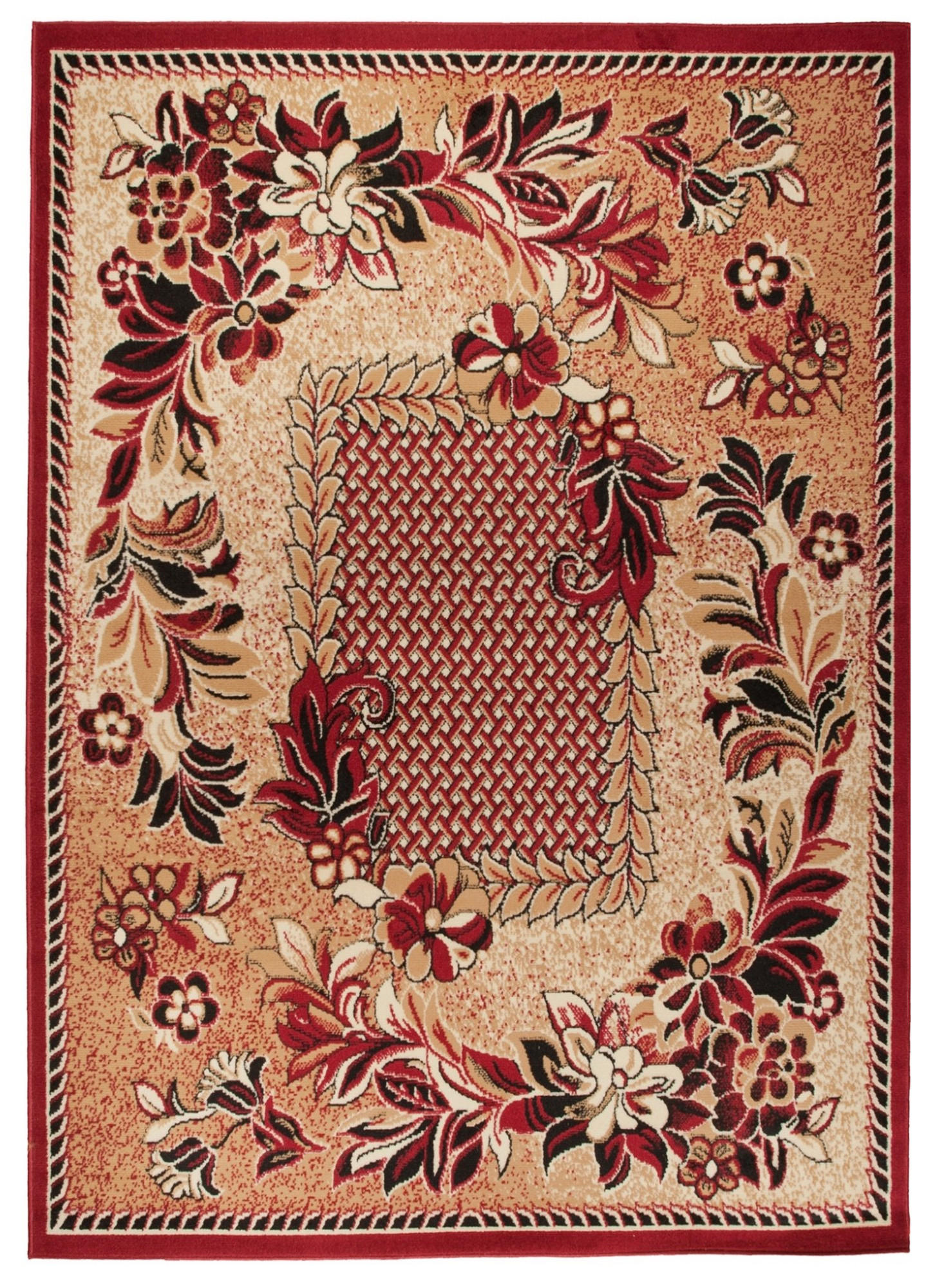 TEPPICH ATLAS Rot Beige 70/130 cm - Beige/Rot, Textil (70/130cm) - Tapiso