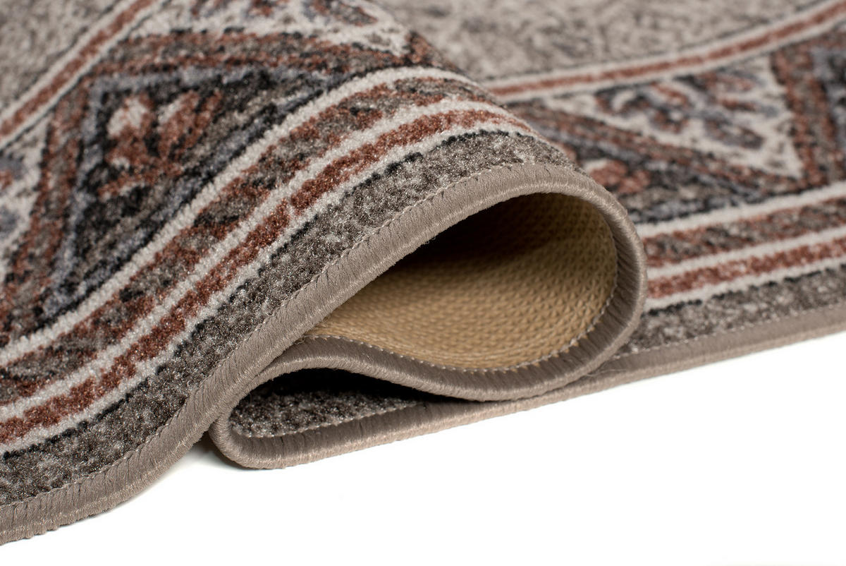 TEPPICHLÄUFER Anti-Rutsch Beige rutschfest Gummiunterlage 120/100 cm - Beige, Textil (120/100cm) - Tapiso