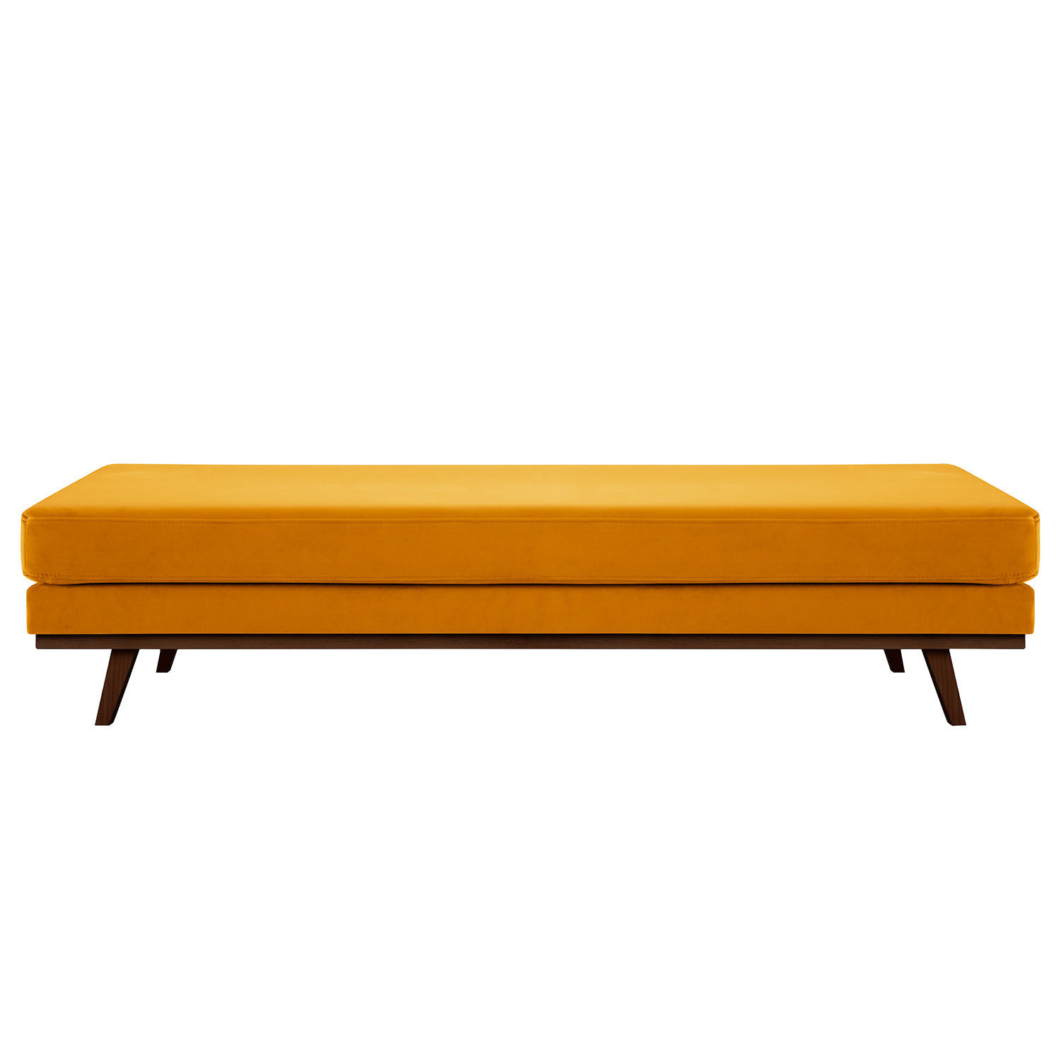 HOCKERBANK - Gelb/Buchefarben, Textil (180/43/81cm) - home24