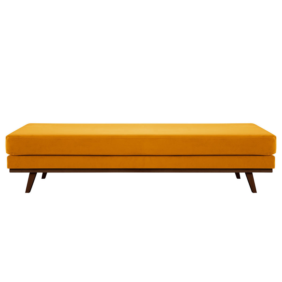 HOCKERBANK - Gelb/Buchefarben, Textil (180/43/81cm) - home24