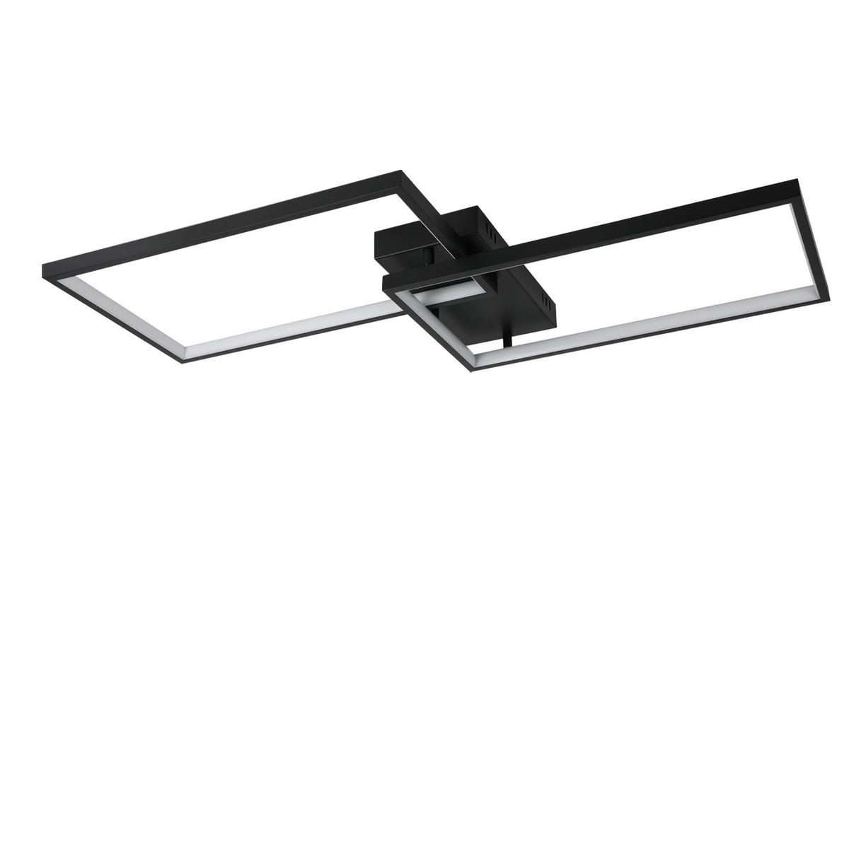 LED-DECKENLEUCHTE Edith 80/39/7.5 cm - Schwarz, Kunststoff (80/39/7.5cm) - Nettlife