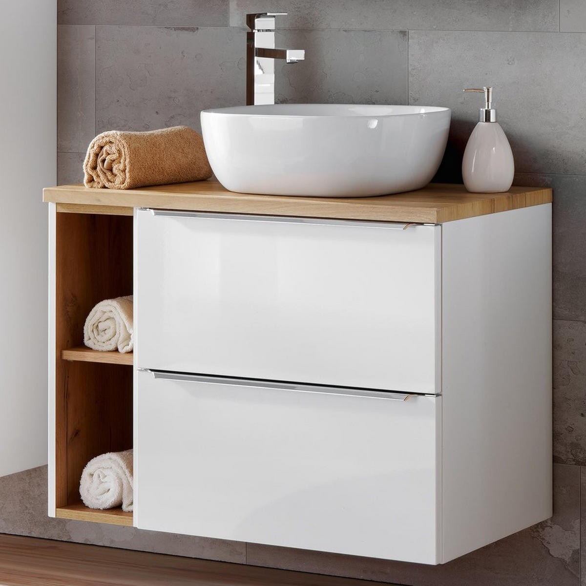 WASCHTISCH Toskana-56 - Weiß, Holzwerkstoff (81/75/46cm) - Lomado