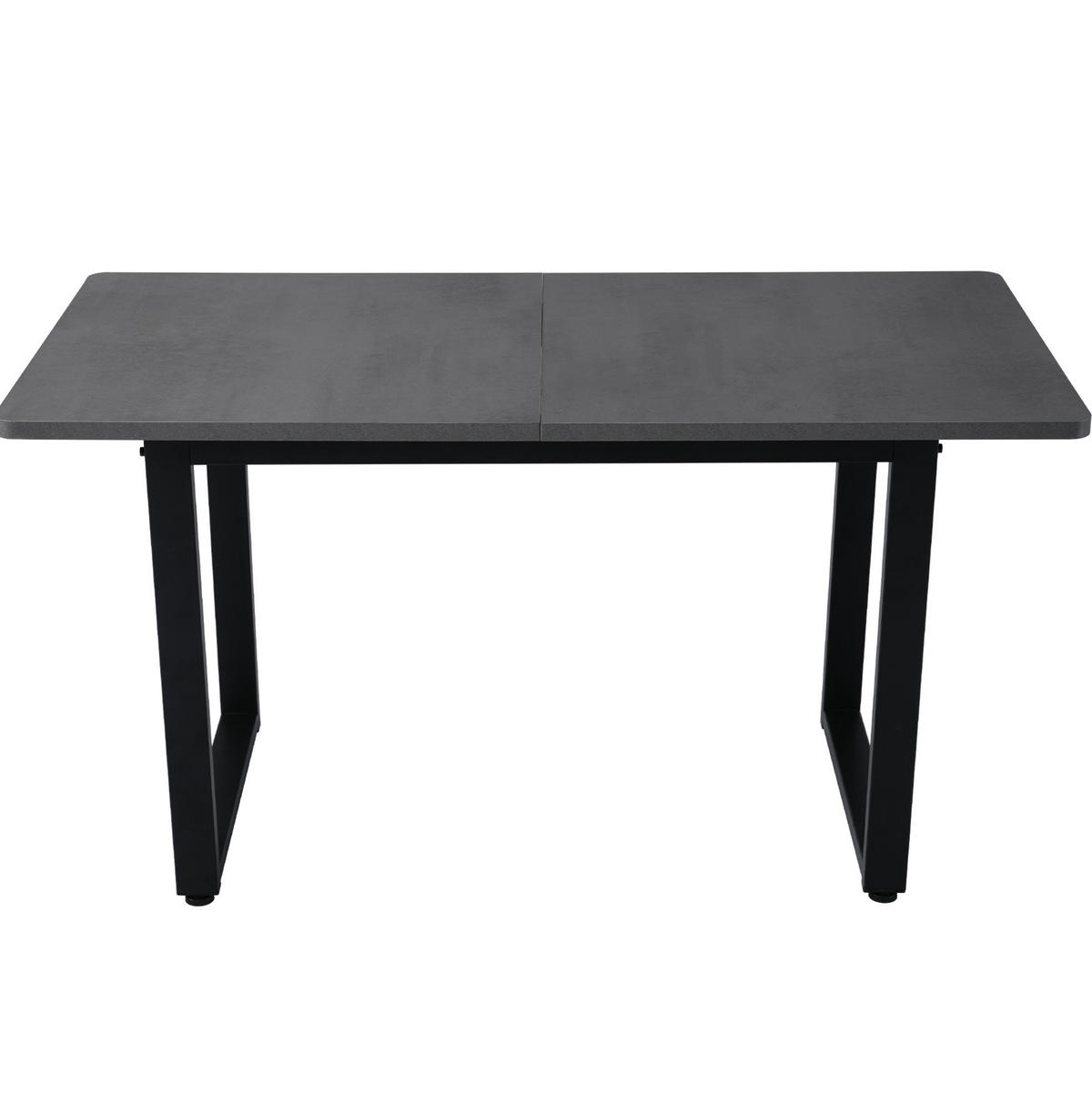 JEDÁLENSKÝ stôl 190 cm čierny/sivý, industriálny štýl, z drevotriesky a kovu - čierna, kompozitné drevo (140/70/75cm) - BEAOK