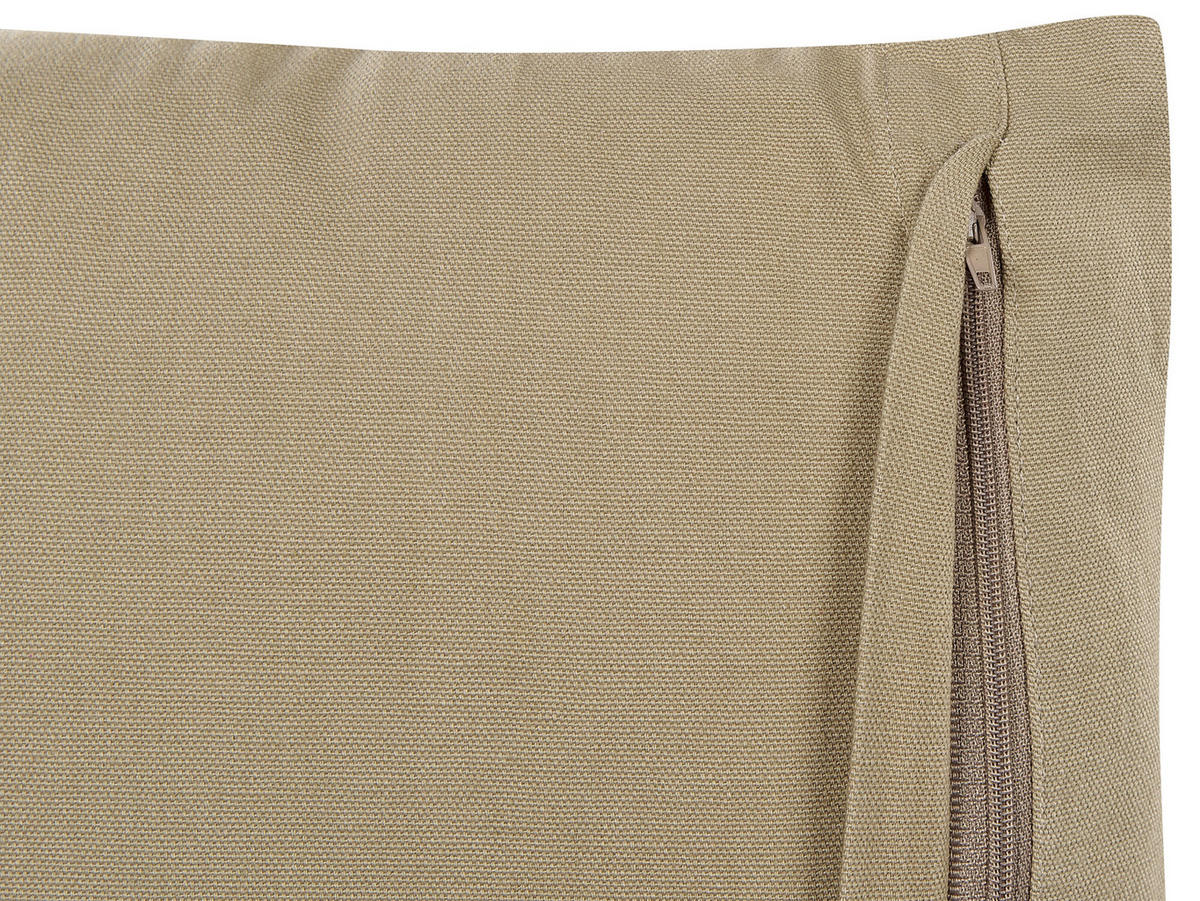 DEKOKISSEN Cremeweiß 45/45 cm Senecio - Ecru, Naturmaterialien/Textil (45/45cm) - Beliani