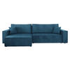ECKSOFA Karl Cord Maxi - Blau/Schwarz, Holz/Kunststoff (272/145cm) - MIRJAN24