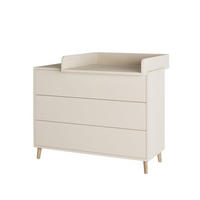 WICKELKOMMODE EDEN – Push-to-Open, Soft Close, abnehmbarer Wickelaufsatz & Schubladen mit Fächern - sahara dust - Buchefarben/Sahara, Holzwerkstoff/Buchenholz (71/94/114cm) - Sämann – make a difference.