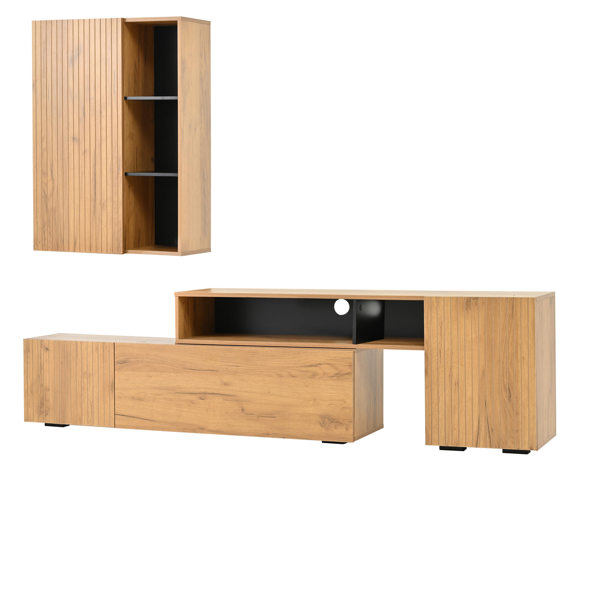 ComfortXL Wohnwand Eiche 135x32.5x35 cm