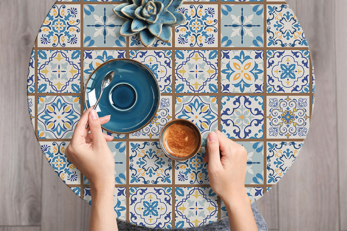 MÖBELAUFKLEBER 100x50 cm Griechisches Mosaik - Multicolor, Kunststoff (100/50/50cm) - TULUP