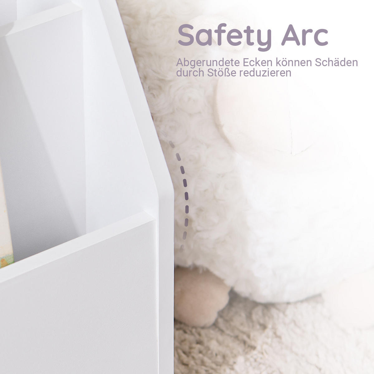 KINDER BüCHERREGAL Weiß - Weiß, Holzwerkstoff (70/60/30cm) - SoBuy