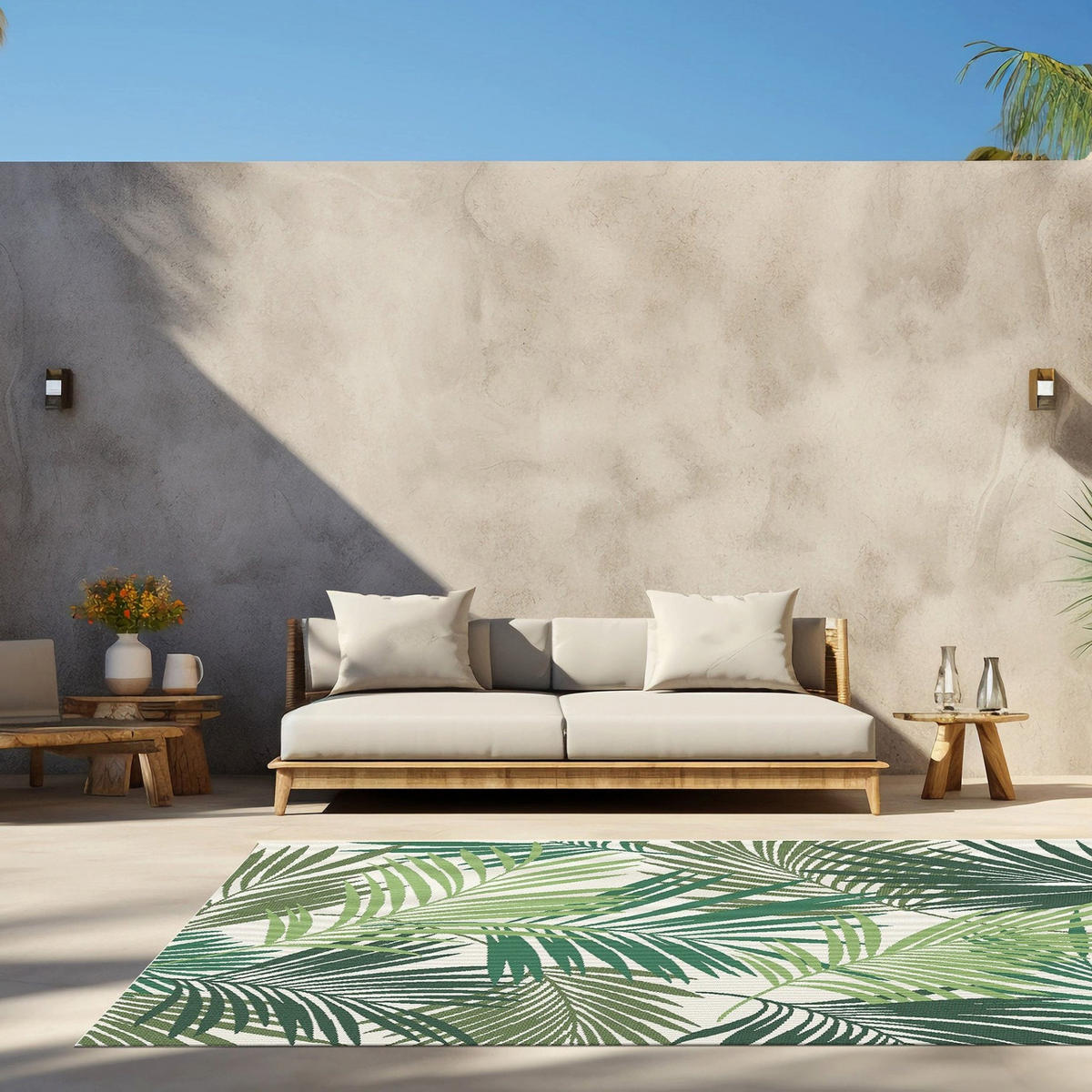 TEPPICH Design Innen- und Außenbereich grün - Grün, Textil (120/170cm) - AFK Living