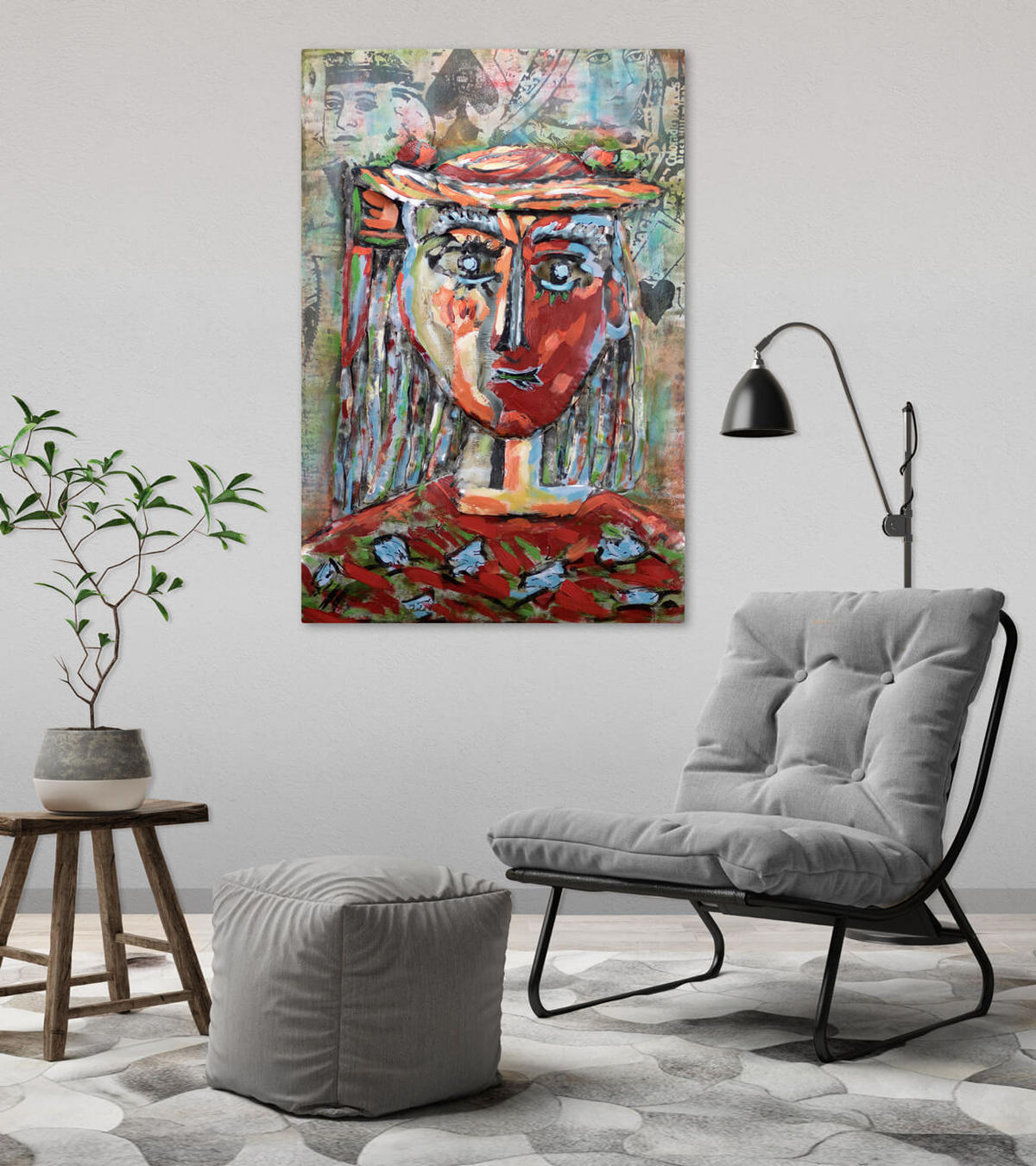 METALLBILD Bunt 60/90 cm - Multicolor, Metall (4.16/90cm) - KUNSTLOFT