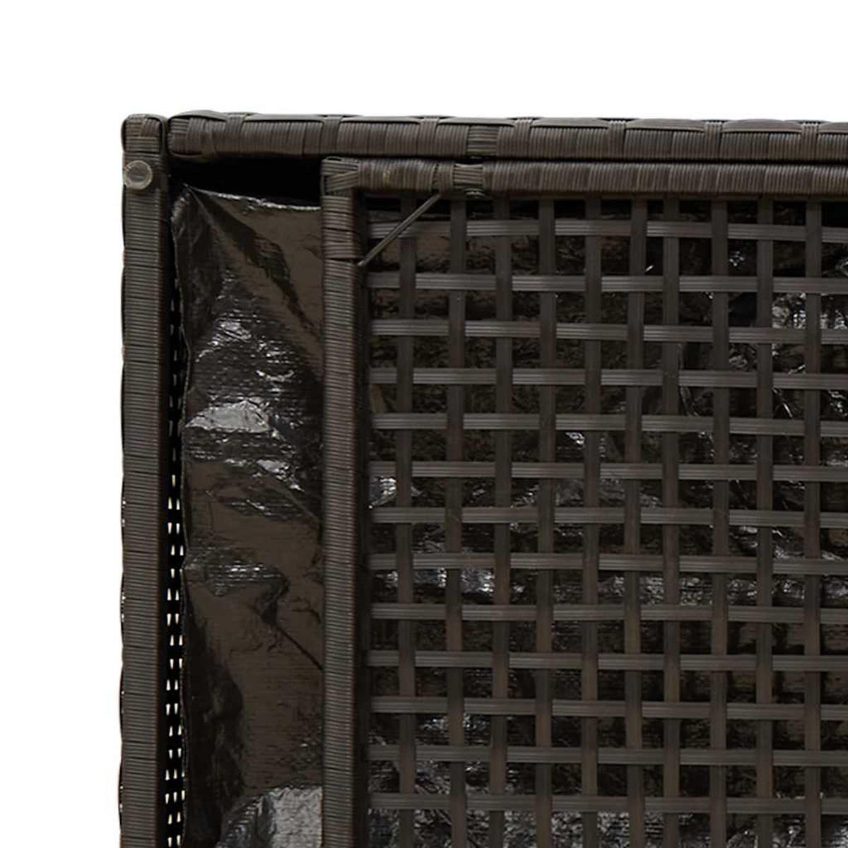 OUTDOOR-SITZBANK Mit Stauraum Und Kissen Schwarz 100 Cm - Schwarz, Kunststoff (100/57/45cm) - vidaXL