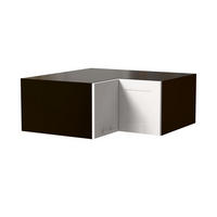 ECKAUFSATZSCHRANK Oslo W14/90/36 Schwarz / Weiß Matt 90 / 90 / 36cm - Schwarz/Weiß, Holz/Holzwerkstoff (90/36/90cm) - Feldmann-Wohnen
