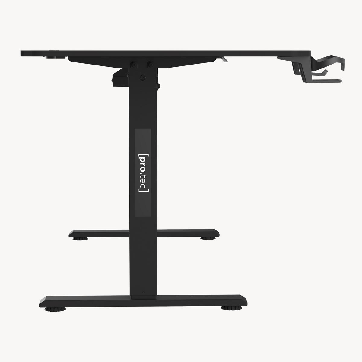 VERSTELLBARER TISCH Stryn - Walnussfarben/Schwarz, Holzwerkstoff/Metall (75/160/117cm) - pro.tec
