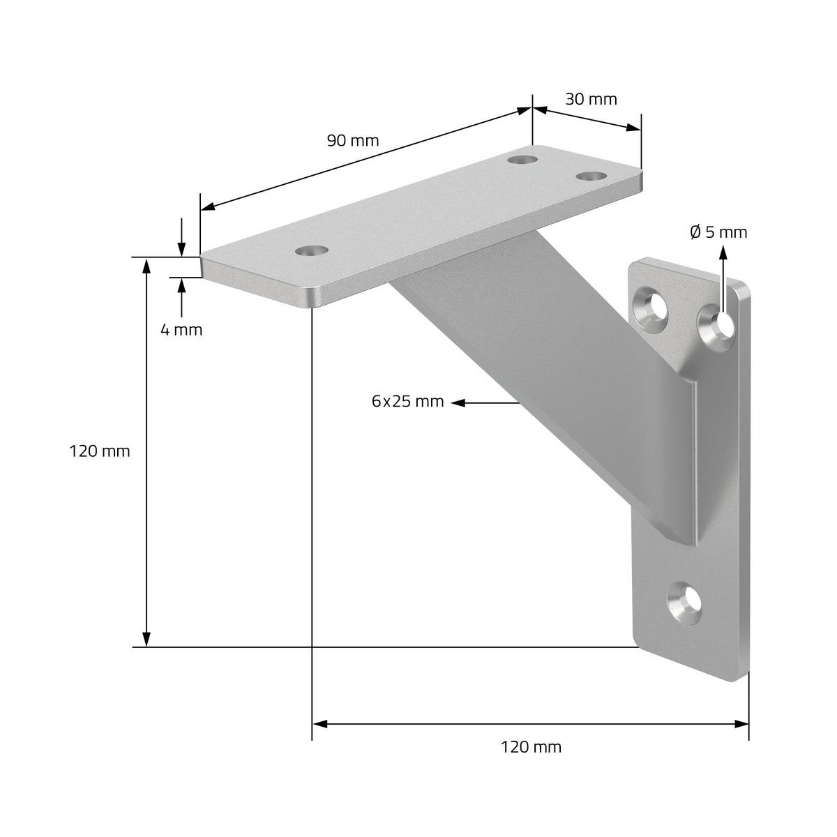 REGALTRÄGER 2er Set - Silberfarben, Metall (12/3/12cm) - ML-DESIGN