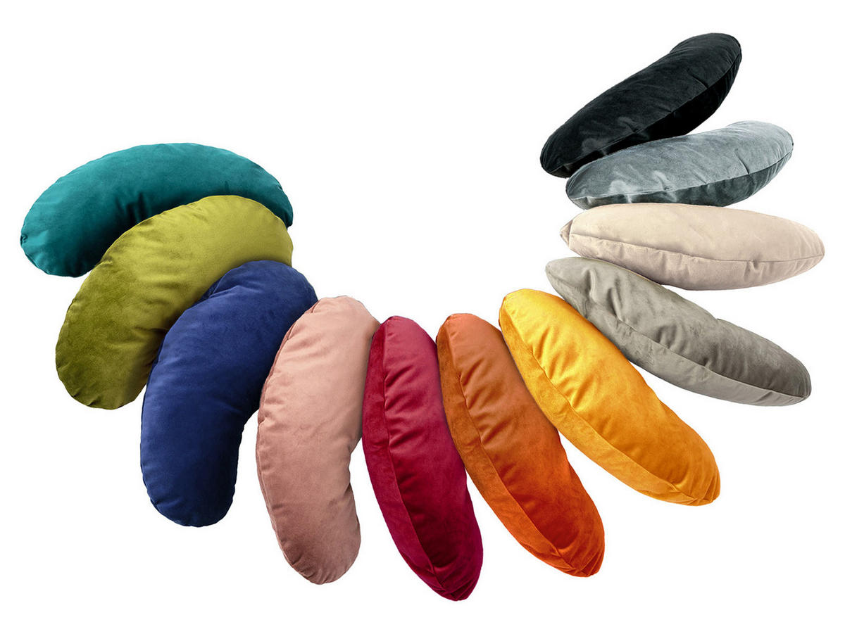 KISSEN-BOHNE Samt&Sonders rost-orange 45/25 cm - Dunkelorange, Textil (25/45cm) - beties Heimtextil