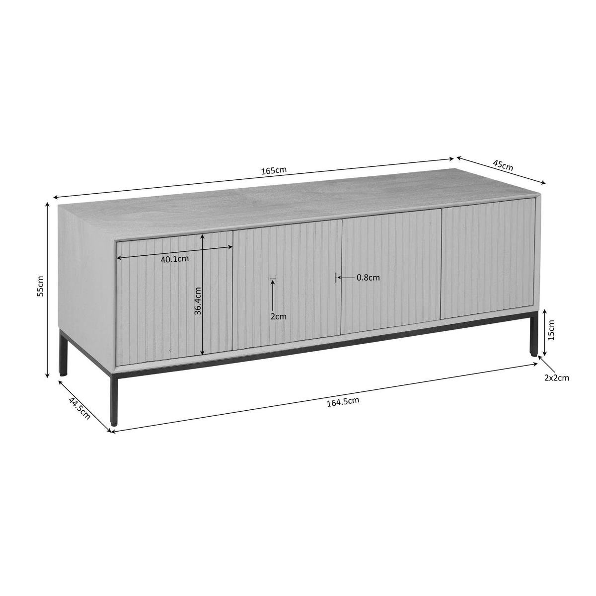 TV-MÖBEL Madison Braun 45/165/55 cm - Braun, Holz (165/55/45cm) - Starfurn