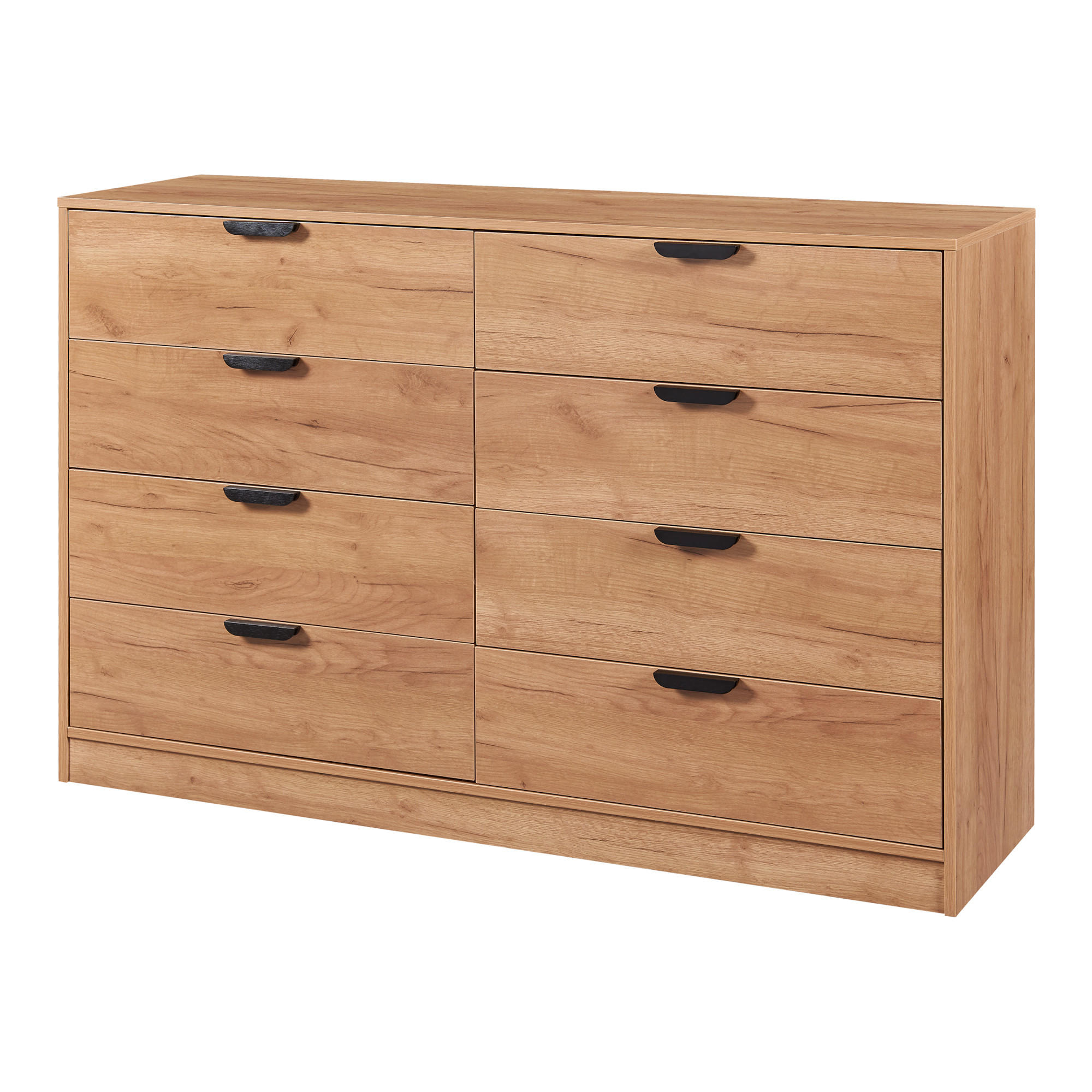 KOMMODE Varkaus - Eichefarben, Holzwerkstoff (140/90/40cm) - [en.casa]