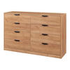 KOMMODE Varkaus - Eichefarben, Holzwerkstoff (140/90/40cm) - [en.casa]