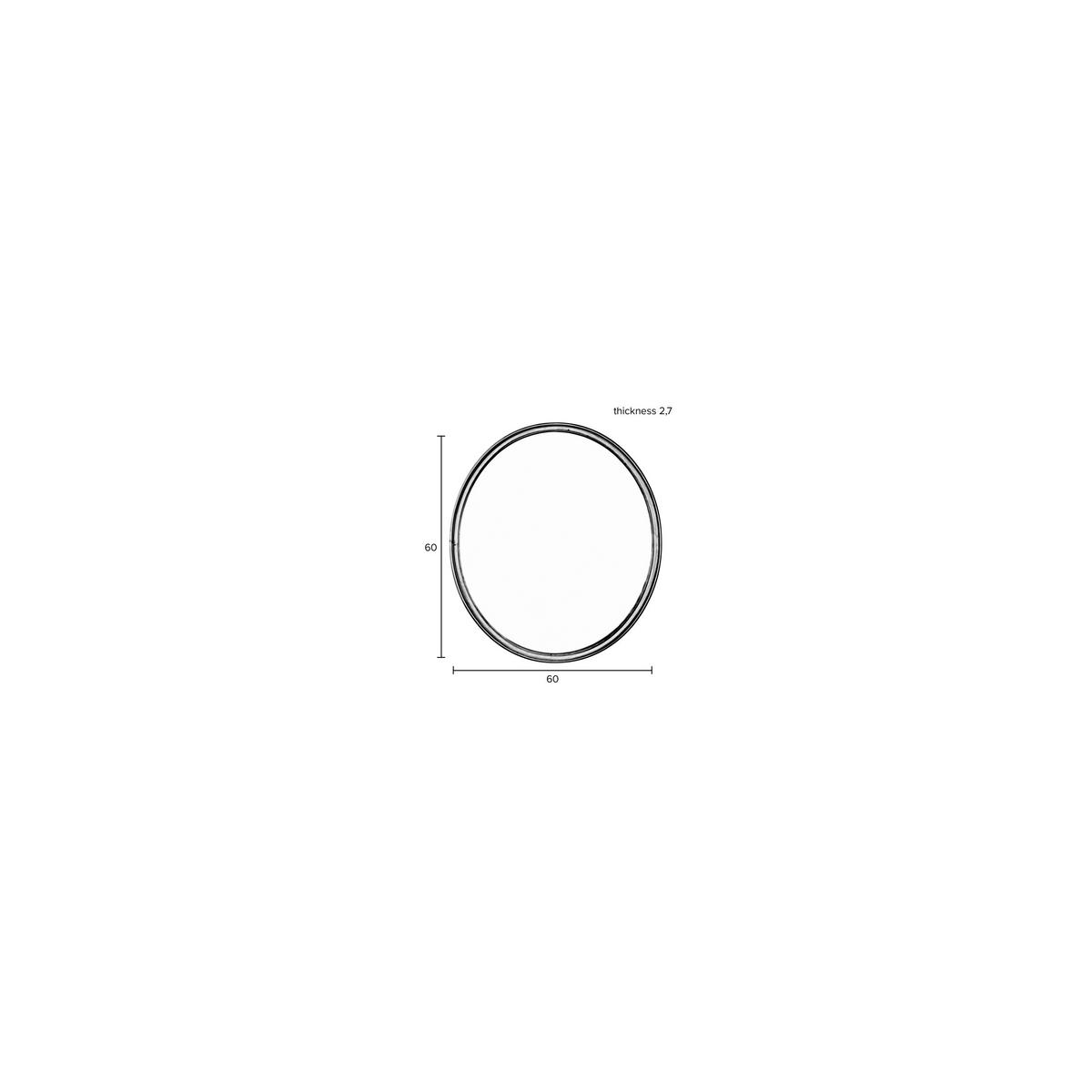WANDSPIEGEL Matz Spiegel/ Oval 60x60 cm Gold - Bronzefarben, Metall (60/60/2.7cm) - Housecraft Living