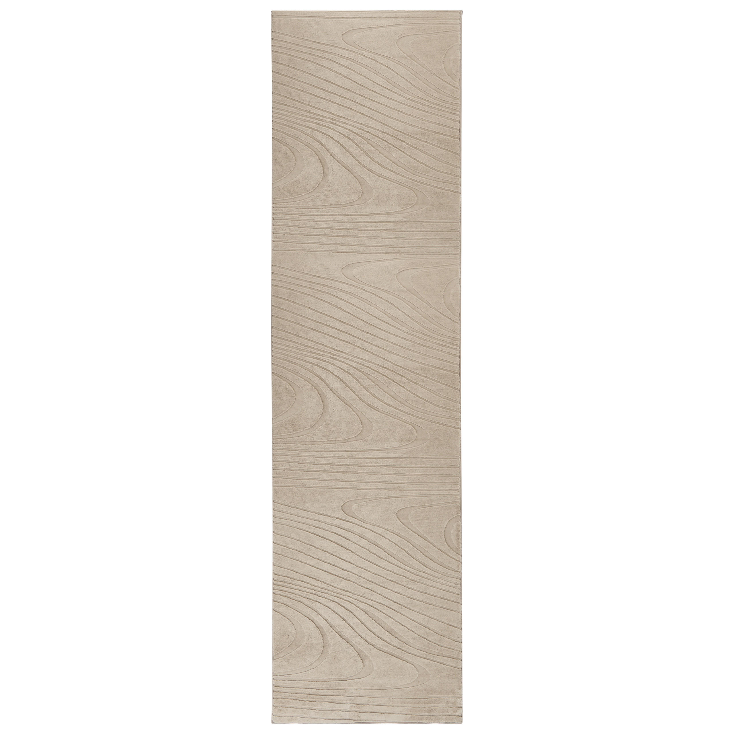 KOBEREC Z UMĚLÉ KOŽEŠINY Béžový 80/300 cm Ontake - béžová, plast (80/300cm) - Beliani