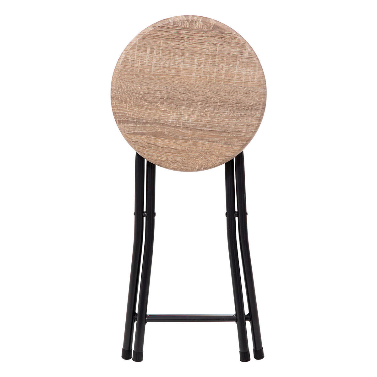 KLAPPHOCKER in Holzoptik, Stahl, MDF, Braun, 46.5 cm - Braun, Metall (30/46/30cm) - 5five Simply Smart
