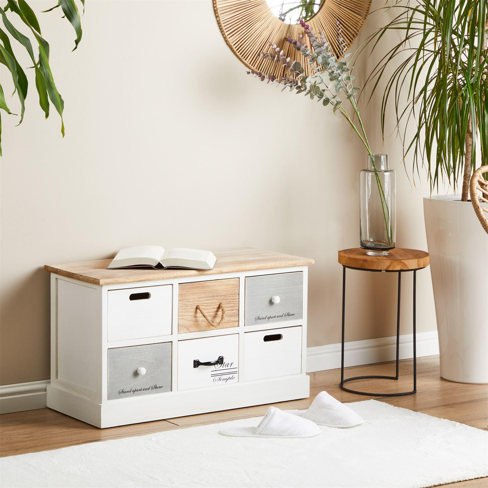 SITZBANK SALVA - Weiß, Holz (73/41/32cm) - CARO-Möbel