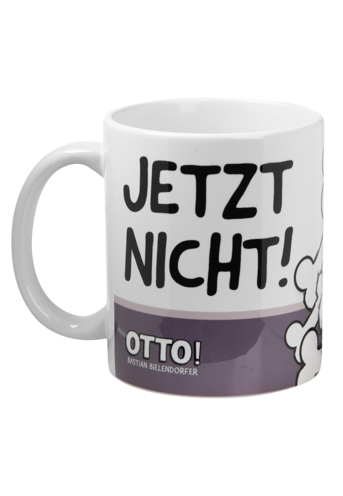 KAFFEEBECHER Bastian Bielendorfer Mops Otto! Jetzt nicht! Weiß 320 ml - Weiß, Keramik (0.32L) - United Labels