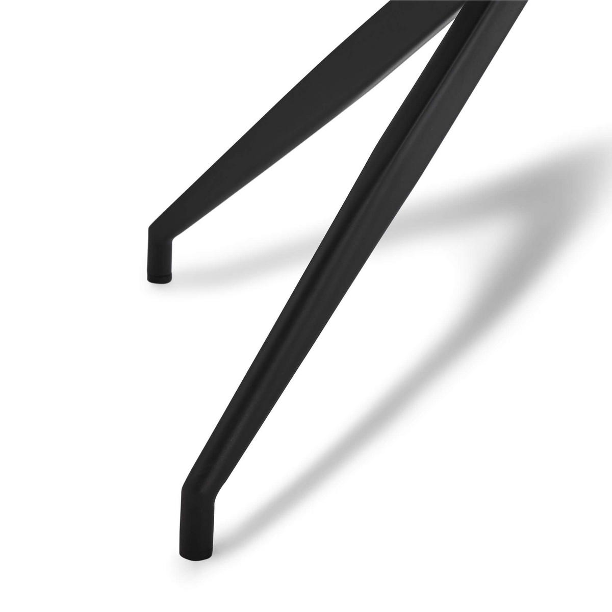 ARMLEHNSTUHL-SET 4 Stück in Kunstleder Schwarz - Schwarz, Textil/Metall (59/85/57cm) - Furnhouse
