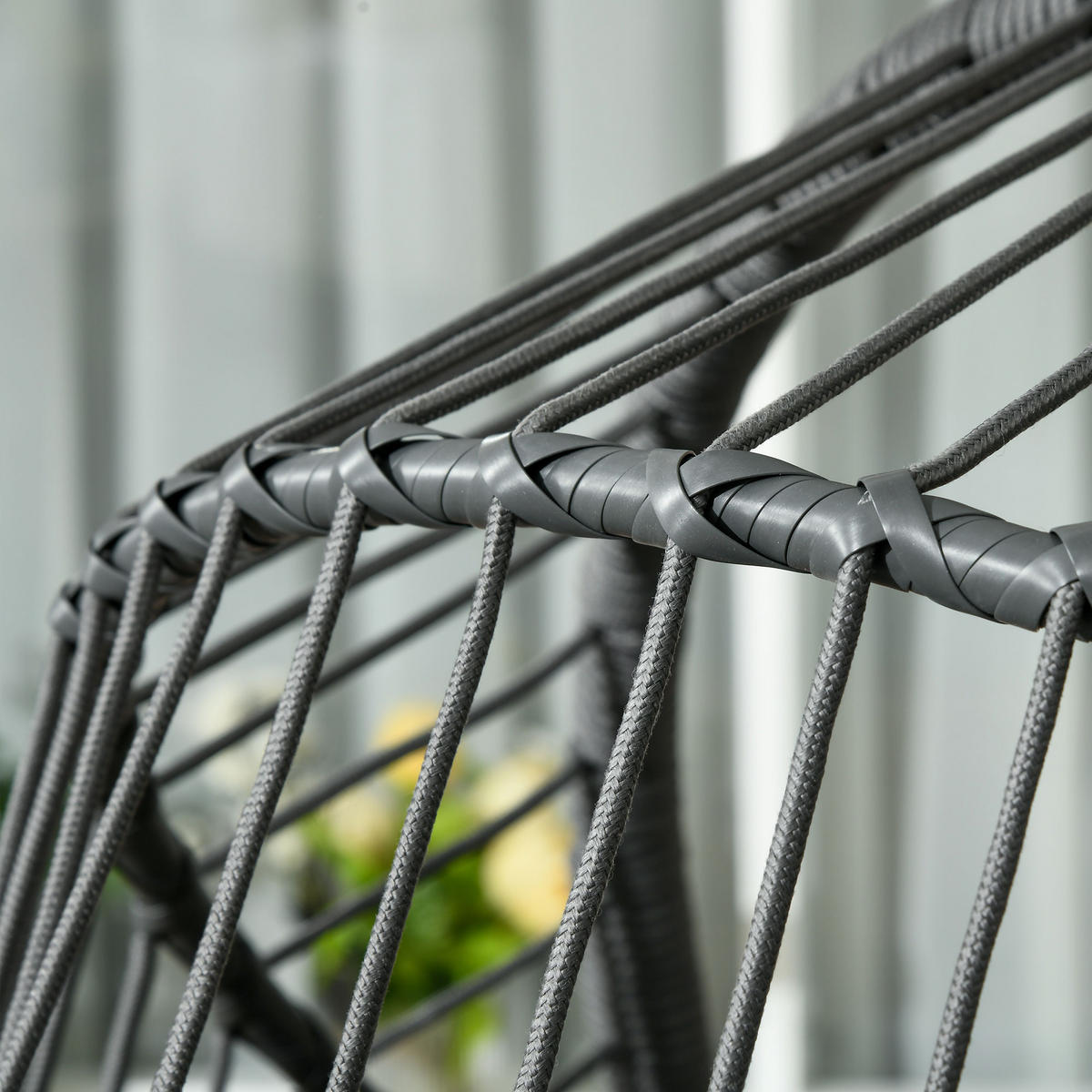 HÄNGESESSEL DE-06958 inkl. Polster, Egg-Chair, bis 120 kg Grau - Grau, Metall (106/188/120cm) - ComfortXL